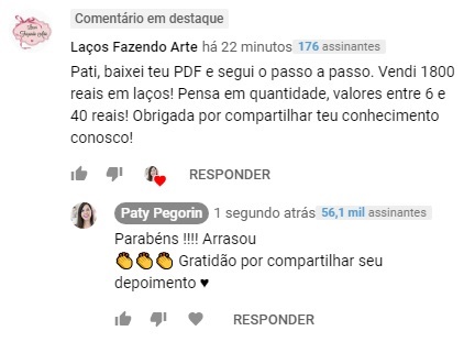 Bazar Online de Artesanato - Depoimento Laços Fazendo Arte